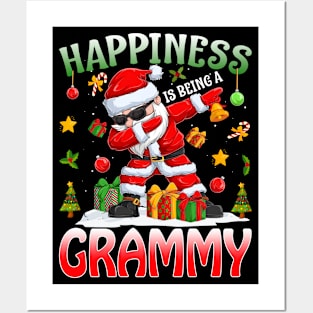 Happiness Is Being A Grammy Santa Christmas Posters and Art